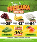 Ofertas Merco frutas y verduras del 27 al 29 de junio