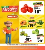 Ofertas Merco frutas y verduras del 26 al 29 de septiembre