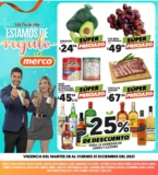 Ofertas Merco frutas y verduras del 28 al 31 de diciembre