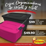 En Mi Tienda del Ahorro cajas organizadoras de plástico desde $49.90