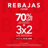 Rebajas Michelle: 70% de descuento + 3×2 en productos participantes