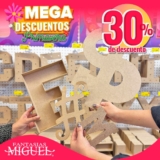 Mega Descuentos Fantasías Miguel: 30% de descuento en letras y números de madera