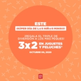 Promoción Miniso Super Día de los Niños: 3×2 en todo el departamento de juguetes y bebés
