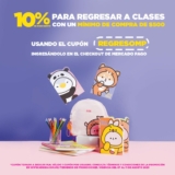 Cupón Miniso Regreso a Clases de 10% de descuento en tienda en línea