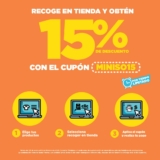 Cupón Miniso tienda online del 15% de descuento si recoges en tienda