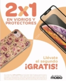 Promoción Mobo de 2×1 en micas y protectores para celular
