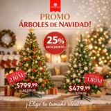 Navidad Modatelas: 25% de descuento en árboles de Navidad en su tienda en línea