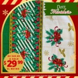 Dot Navideño a $29.99 el metro en Modatelas