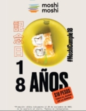 Promoción Moshi Moshi 18 Aniversario: Sushi de banda a $18 pesos el 25 de noviembre