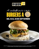 Promoción de Aniversario Mr Brown: Segunda hamburguesa a sólo $10 (sucursales participantes)