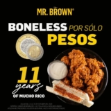 Promo 11 Aniversario Mr. Brown: boneless a $11 pesos