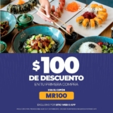 Cuppón Mr Sushi $100 de descuento en tu primer pedido en línea