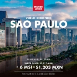 En Mundo Joven vuelos redondos a Sao Paulo, Brasil desde $7,217 y a meses sin intereses