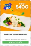 Cupones 100% Natural de $100, $200 y hasta $400 de descuento