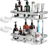 Oferta flash: juego de 4 estantes de aluminio para baño o cocina baja a su menor precio