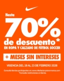 Hasta 70% de descuento en Ropa y Calzado de Soccer en Nike Factory Store