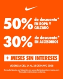 50% de descuento en Ropa y calzado y más la tienda en Nike Factory Store