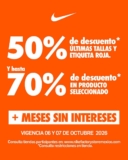 Hasta 70% de descuento en producto seleccionado y más en Nike Factory Store solo por hoy