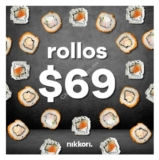 Promoción Nikkori Día del Sushi 2019: Rollos a $69 hoy 18 de junio