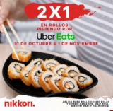 2×1 en Nikkori Sushi en pedidos por Uber Eats solo por hoy