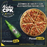 Noches CPK Reapertura: Cervezas nacionales y premium a $19 y pizzas a $109 a partir de las 17:00