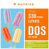 Promoción Nutrisa: 2 paletas o 2 sándwiches de helado por $30