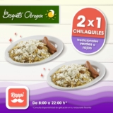 2×1 en chilaquiles, enchiladas, bisquets y molletes en Bisquets Obregón al pedir por Rappi