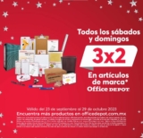 En Office Depot 3×2 en artículos de marca propia los sábados y domingos