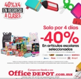 En Office Depot hasta 40% de descuento en útiles escolares del 5 al 8 de septiembre