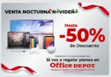 Office Depot Venta Nocturna Navideña 14 al 16 de diciembre: Smart TV Gratis en compras de $8,999