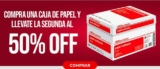 Aniversario Office Depot: cajas de papel al 50% de descuento la 2a pieza