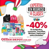 Ofertas Office Depot Regreso a Clases: Hasta 40% de descuento en útiles y más