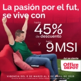 Pasión por el Fut Office Depot: Hasta 45% de descuento y hasta 9 msi