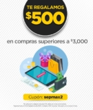 Código Office Max de $500 de descuento en compras de $3,000
