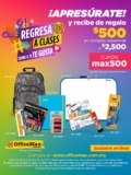Cupon Office Max Regreso a Clases: $500 de descuento en compras de $2,500