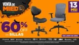 Venta de Miedo OfficeMax: Hasta 60% de descuento en muebles, escritorios, sillas y más