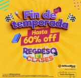 Remates de Fin de Temporada OfficeMax: Hasta 60% de descuento en útiles escolares