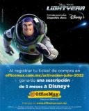 3 meses Gratis de Disney+ en la compra de $2,000 de Regreso a Clases en Office Max