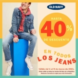 En Old Navy hasta 40% de descuento en todos los jeans y en artículos para niños y bebés