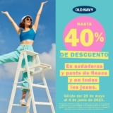En Old Navy hasta 40% de descuento en jeans, sudaderas y pants