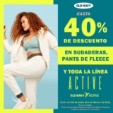 En Old Navy hasta 40% de descuento en línea Active, sudaderas y pants