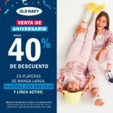 Venta de Aniversario Old Navy: Hasta 40% de descuento en playeras y más