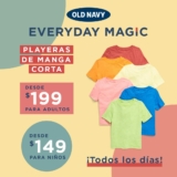 En Old Navy playeras de manga corta desde $149 para niños y $199 para adultos