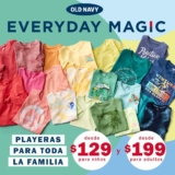 En Old Navy playeras para niños desde $129 y para adultos desde $199