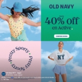 En Old Navy Hasta un 40% de descuento en la línea active para toda la familia