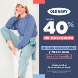 En Old Navy hasta 40% de descuento en jeans y prendas de fleece para toda la familia