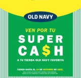Super Cash Old Navy: Recibe cupones de regalo de hasta $400 con tus compras