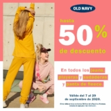 Promoción Old Navy: Hasta 50% de descuento en todos los jeans, playeras, sudaderas y pants de fleece