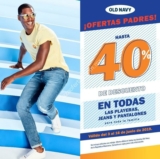 Ofertas Padres Old Navy: Hasta 40% de descuento en todas las playeras, jeans y pantalones para toda la familia