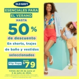 Esenciales de Verano Old Navy: Flip Tops desde $79 y hasta 50% de descuento en shorts, trajes de baño y vestidos